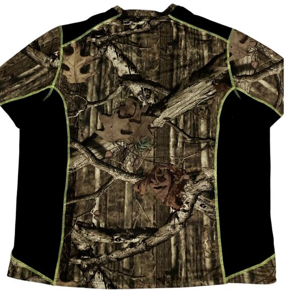 Mossy Oak Break-Up Performance Shirt Men's 2XL Brown Camo Dri-More Tech Hunting - Picture 3 of 11